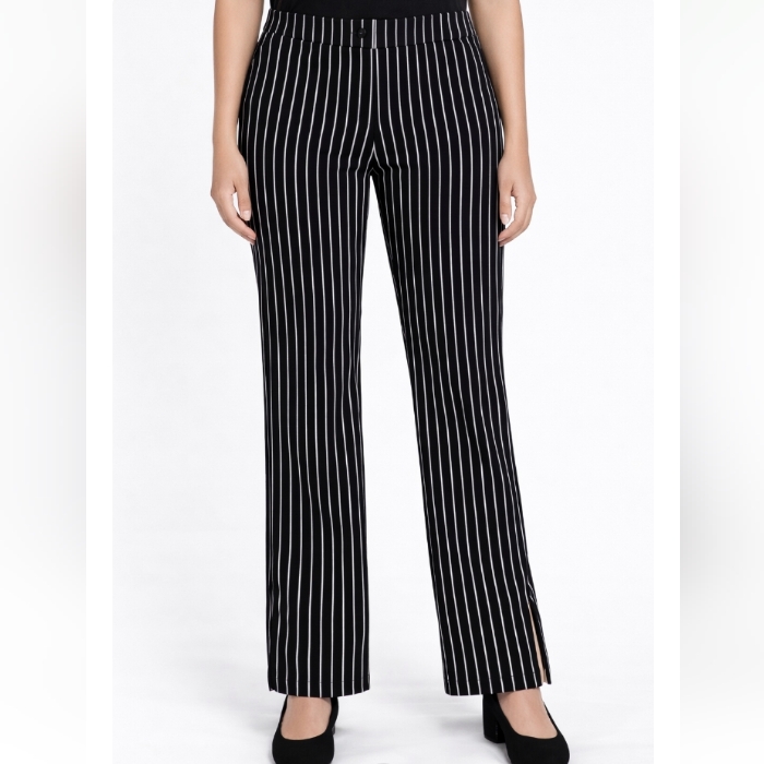 H&M Black And White Pinstripe Pants, Size 10